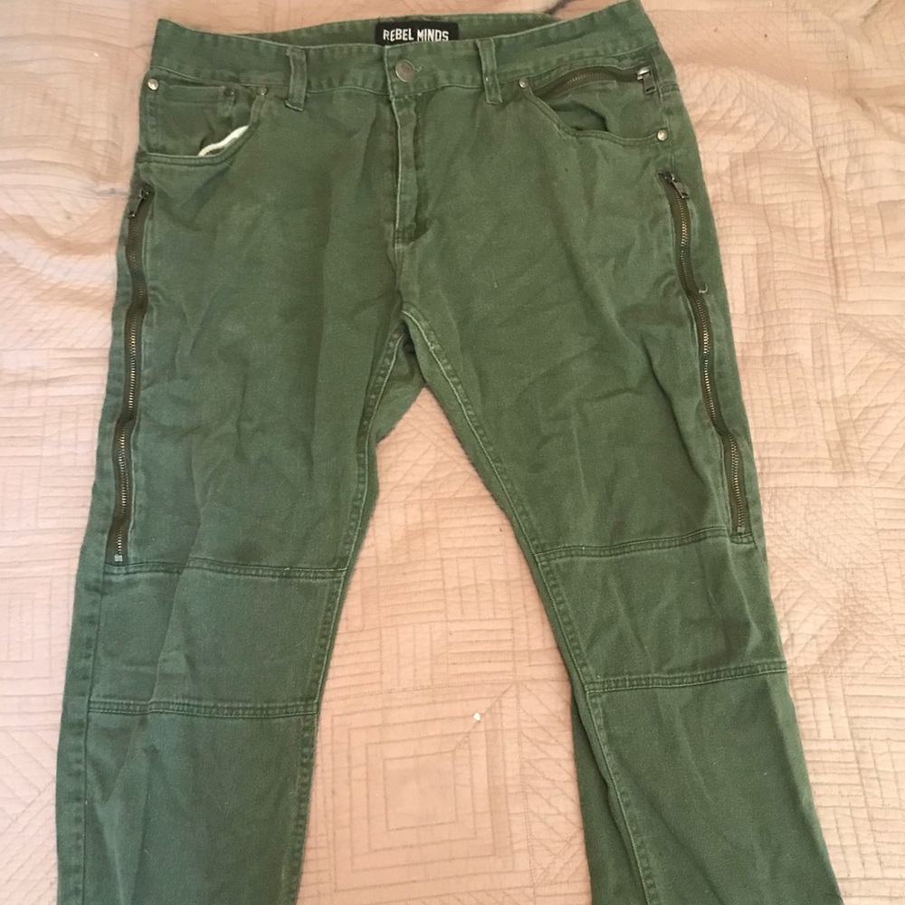 Rebel Minds Forest Green jeans. 38x30